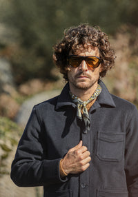 Veste Worker Laine & Cachemire Navy